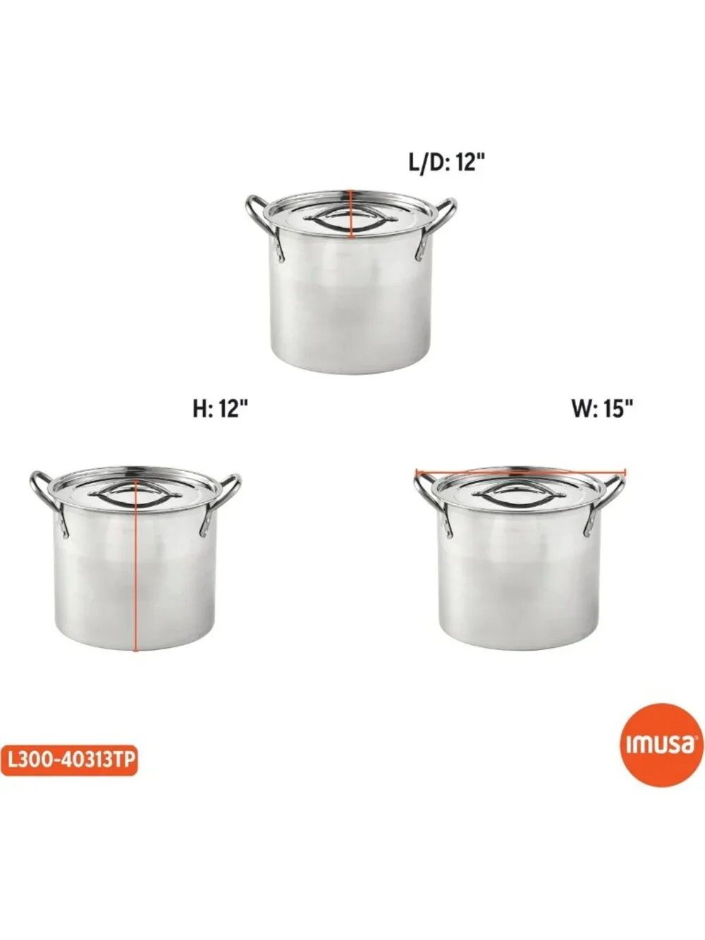 20 Quart Stainless Steel Stock Pot with Lid - Durable, Versatile Cooking